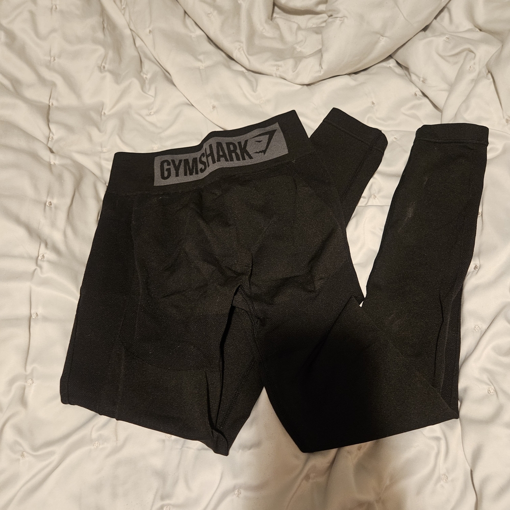Gymshark Flex High Waisted Leggings - Light Grey Marl/Black